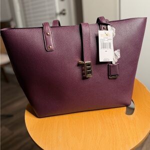Michael Kors Plum Leather Tote